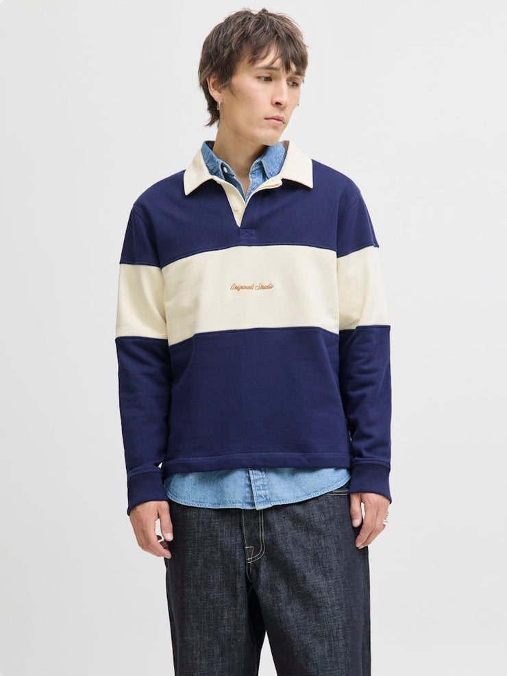 Jack & Jones – Relaxed Fit – Ocean Cavern – Polo Sweatshirt