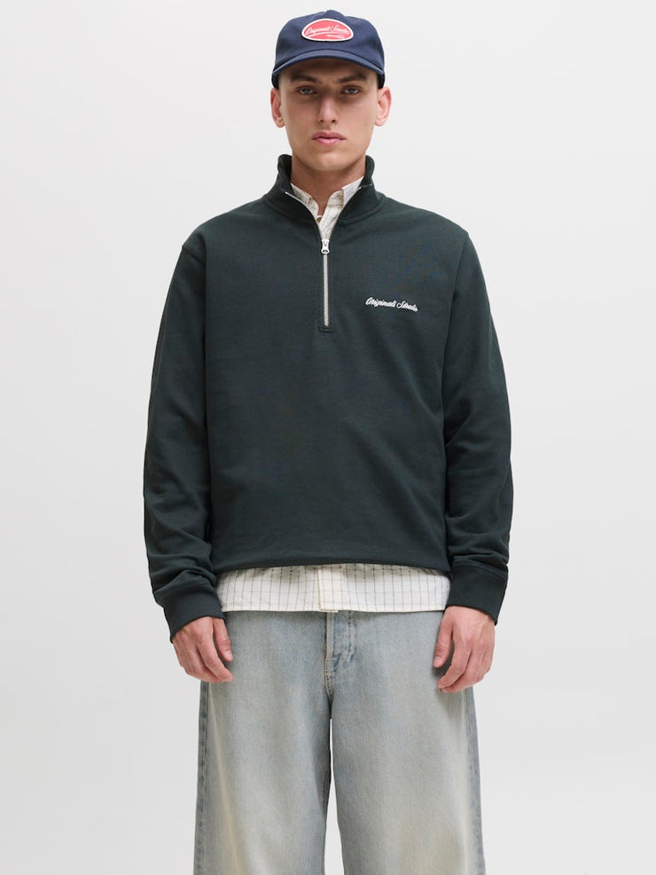 Jack & Jones – Relaxed Fit – Forest River – High Neck Zip Sweatshirt