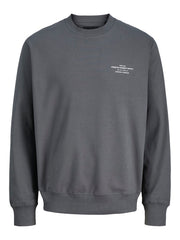 Jack & Jones – Relaxed Fit – Volcanic Ash – Branding Crew Neck Sweatshirt