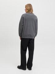 Jack & Jones – Relaxed Fit – Volcanic Ash – Branding Crew Neck Sweatshirt