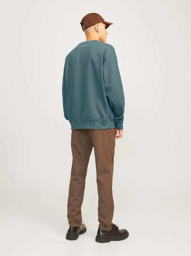 Jack & Jones – Relaxed Fit – Goblin Blue – Branding Crew Neck Sweatshirt