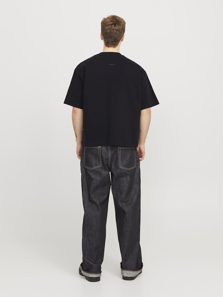 Jack &amp; Jones – Oversize Cropped Fit – Black – JCOBLANKS Heavy Tee