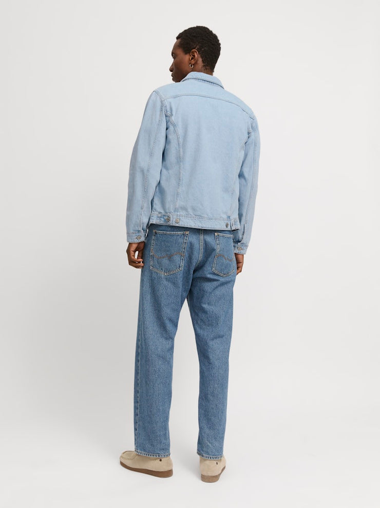 Jack & Jones Regular Fit Blue Denim Cotton Blend Jacket