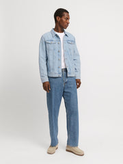 Jack & Jones Regular Fit Blue Denim Cotton Blend Jacket