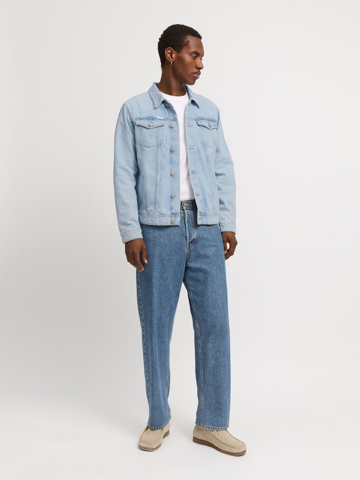 Jack & Jones Regular Fit Blue Denim Cotton Blend Jacket