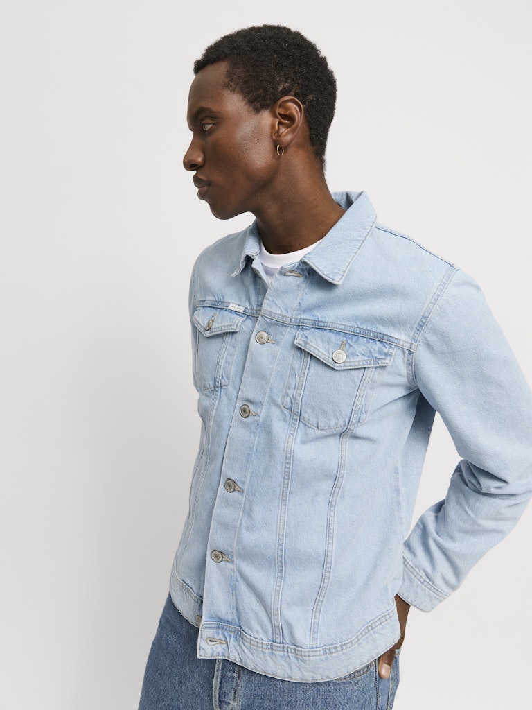 Jack &amp; Jones Regular Fit Blue Denim Cotton Blend Jacket