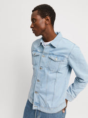 Jack & Jones Regular Fit Blue Denim Cotton Blend Jacket