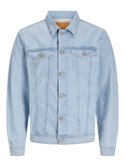 Jack & Jones Regular Fit Blue Denim Cotton Blend Jacket