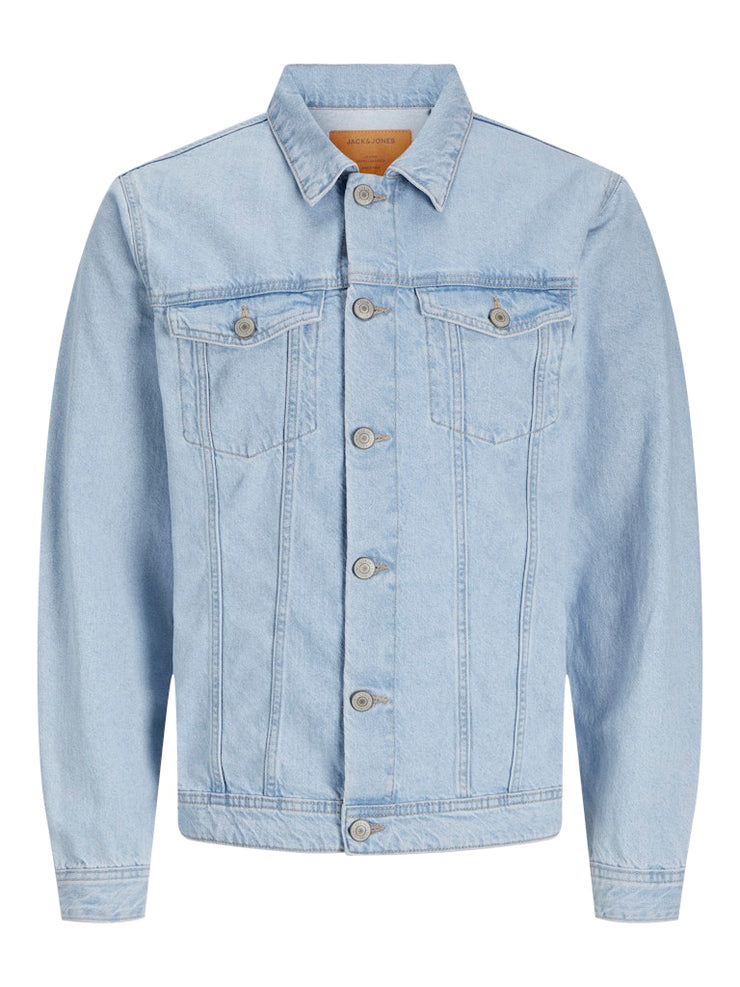 Jack & Jones Regular Fit Blue Denim Cotton Blend Jacket