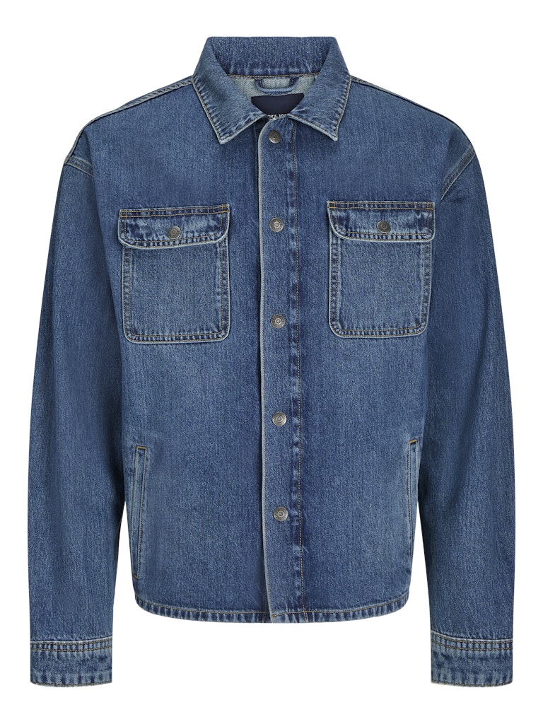 Jack &amp; Jones – Chase – Loose Fit – Blue Denim – Overshirt