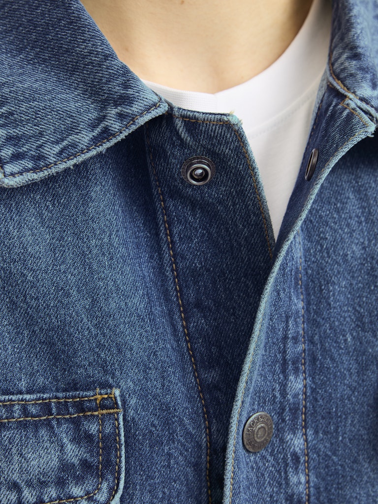 Jack &amp; Jones – Chase – Loose Fit – Blue Denim – Overshirt
