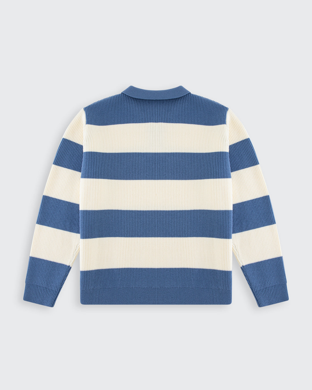 Walker &amp; Hunt – Steel and Cream - Lando Rugby Knit