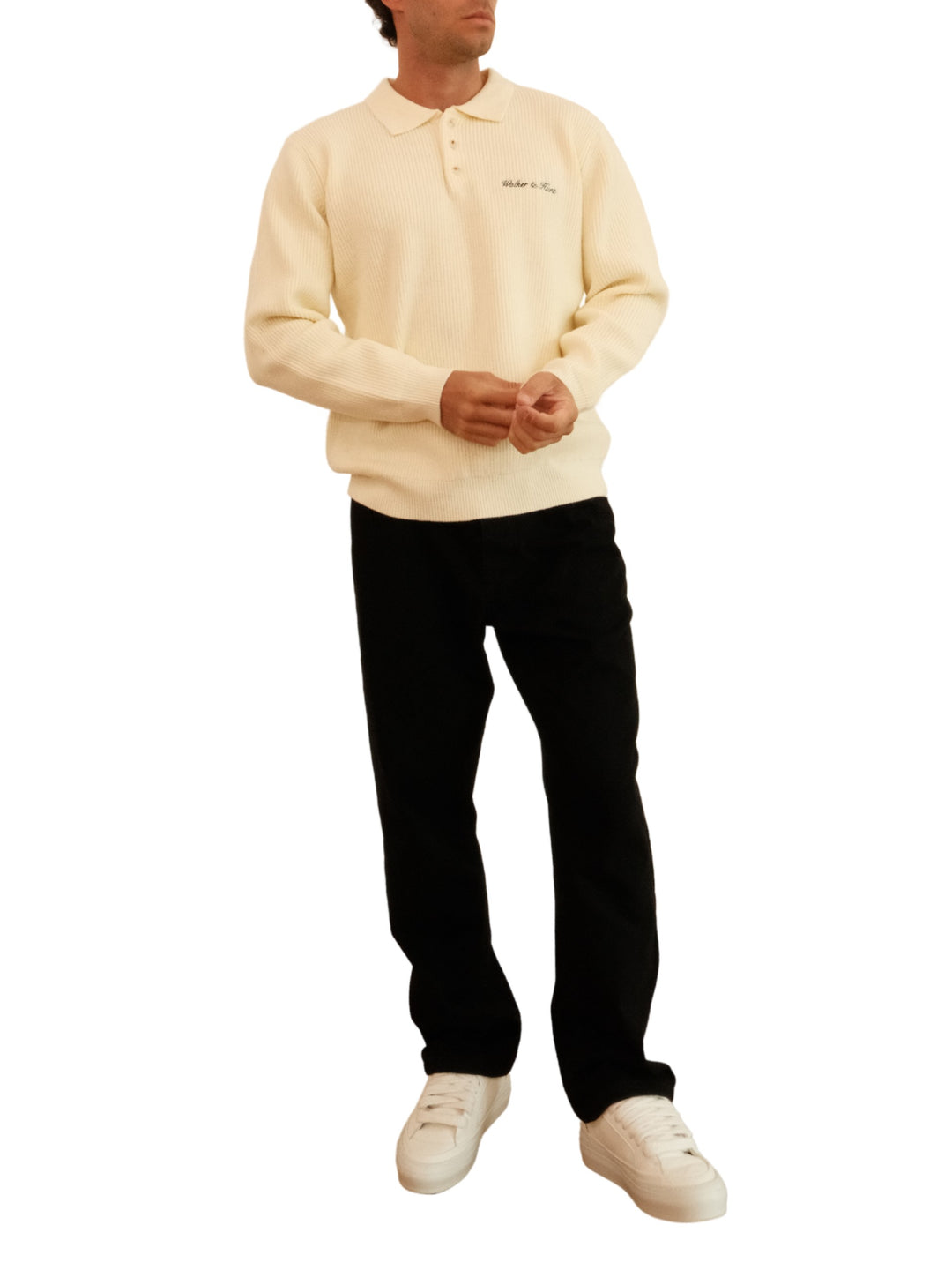 Walker &amp; Hunt – Cream - Lando Rugby Knit