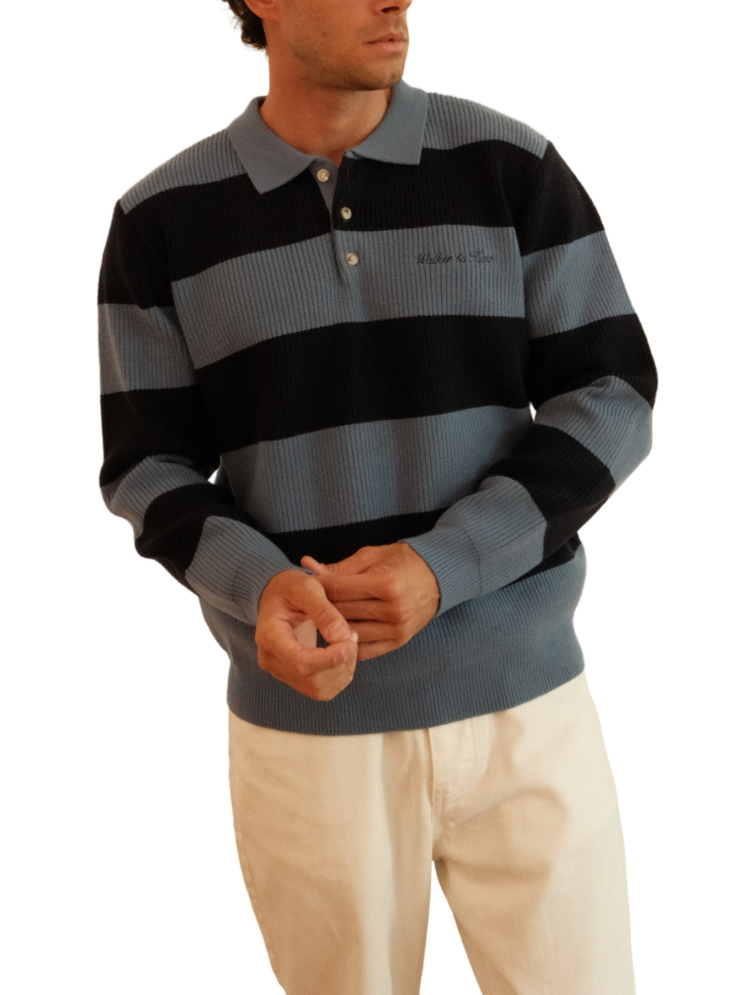 Walker &amp; Hunt – Steel and Navy - Lando Knit