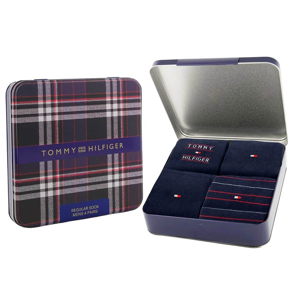 Classic Cotton Socks Gift Tin – 4 Pack