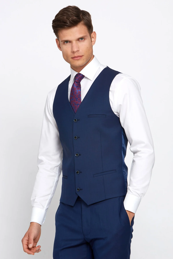 Benetti James Petrol Blue Mix and Match Waistcoat