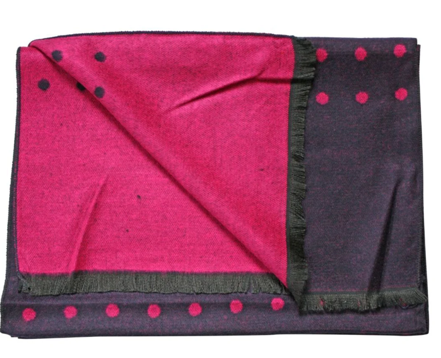 Swole Panda Navy and Pink Spot Scarf