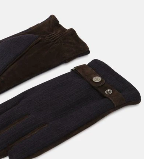 Bugatti Leather Knit Gloves