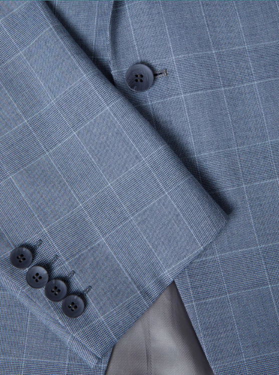 Daniel Grahame – Tapered Fit – Sky Blue – Dale Checked Suit Jacket