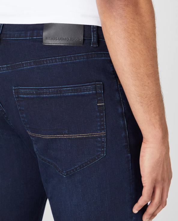 Remus Uomo Straight Leg Navy Rogan Jeans
