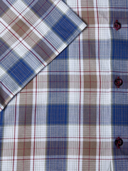 DG’s Drifter – Regular Fit – Dark Blue - Check – Short Sleeve Casual Shirt