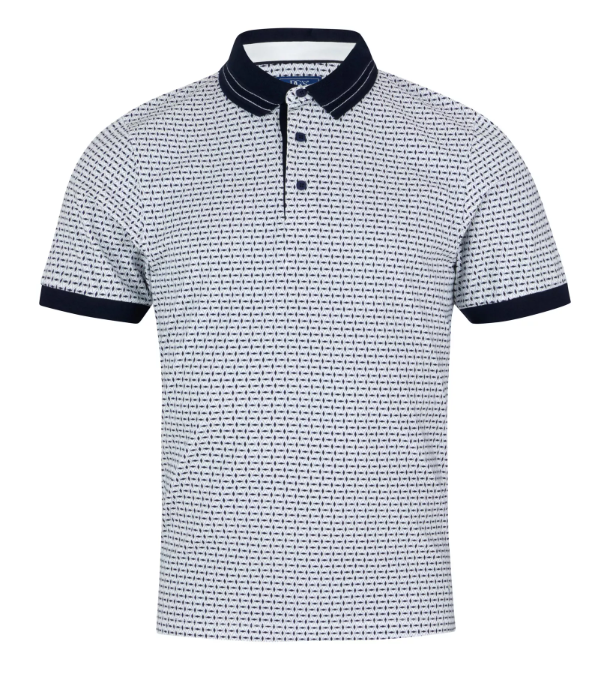 DG’s Drifter – Regular Fit – Blue / Light Brown – Short Sleeve Polo