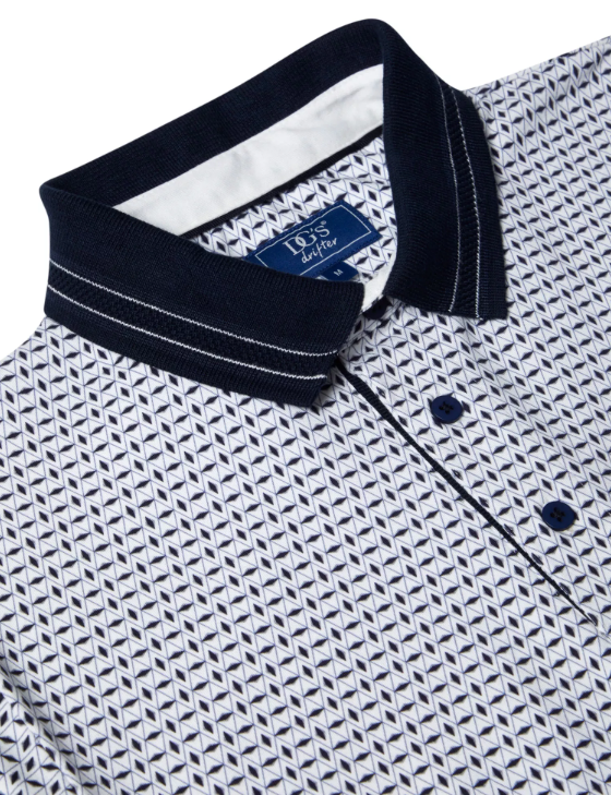 DG’s Drifter – Regular Fit – Blue / Light Brown – Short Sleeve Polo