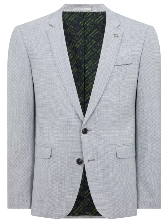 Remus Uomo – Slim Fit – Sky Blue – Lucian Micro Houndstooth Suit Jacket