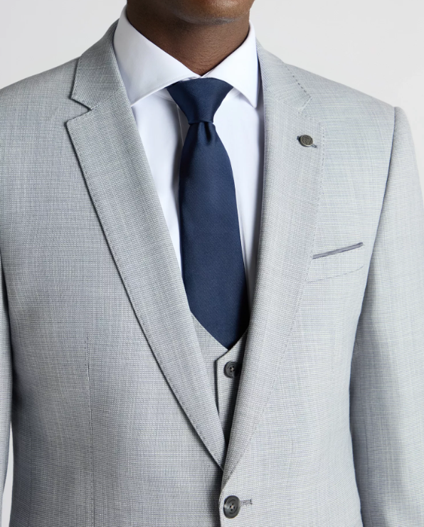 Remus Uomo – Slim Fit – Sky Blue – Lucian Micro Houndstooth Suit Jacket