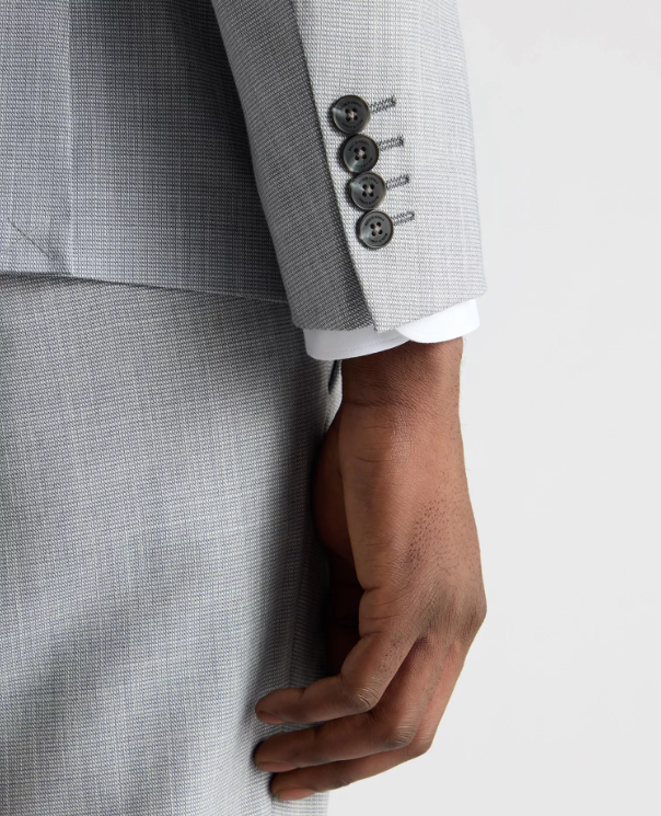 Remus Uomo – Slim Fit – Sky Blue – Lucian Micro Houndstooth Suit Jacket