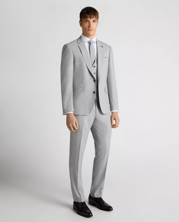 Remus Uomo – Tapered Fit – Sky Blue – Palucci Micro Houndstooth Trousers
