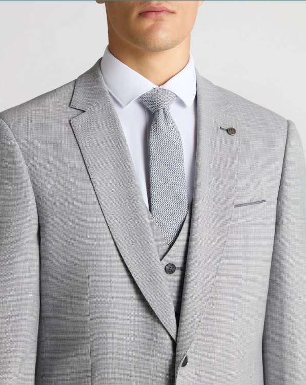 Remus Uomo – Tapered Fit – Sky Blue – Palucci Micro Houndstooth Suit Jacket