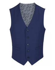 Remus Uomo – Tapered Fit – Dark Blue – Palucci Checked Waistcoat