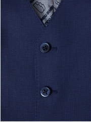 Remus Uomo – Tapered Fit – Dark Blue – Palucci Checked Waistcoat
