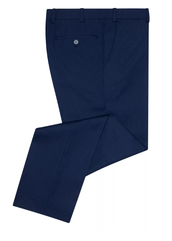 Remus Uomo – Tapered Fit – Dark Blue – Palucci Checked Suit Trousers