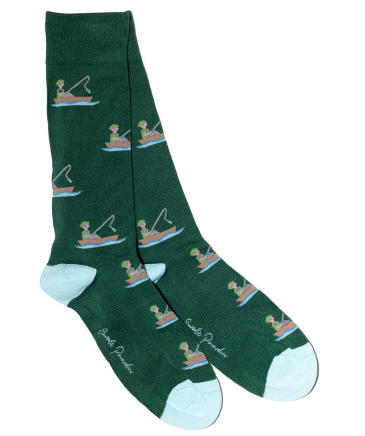 Swole Panda – Fisherman Bamboo Socks – Nautical Design – Size 7–11 UK / 40–45 EU