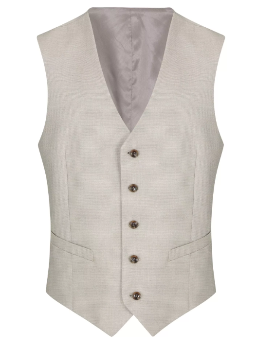 Daniel Grahame – Tapered Fit – Stone – Dale Suit Waistcoat