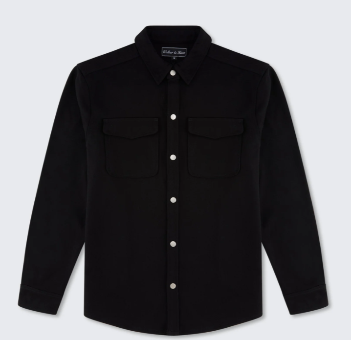 Walker & Hunt – Regular Fit – Navy – Mason Overshirt