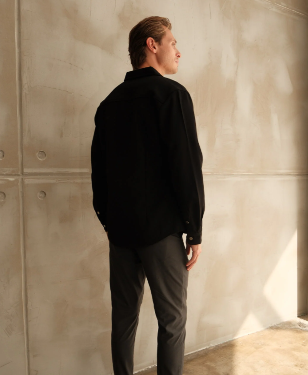 Walker & Hunt – Regular Fit – Navy – Mason Overshirt