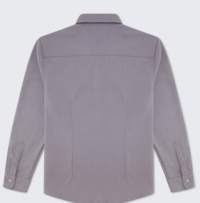 Walker & Hunt – Regular Fit – Grey – Mason Overshirt