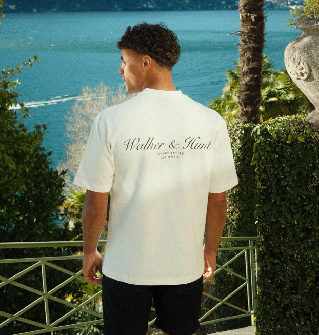 Walker &amp; Hunt – Relaxed Fit – Off White – Atelier T-Shirt