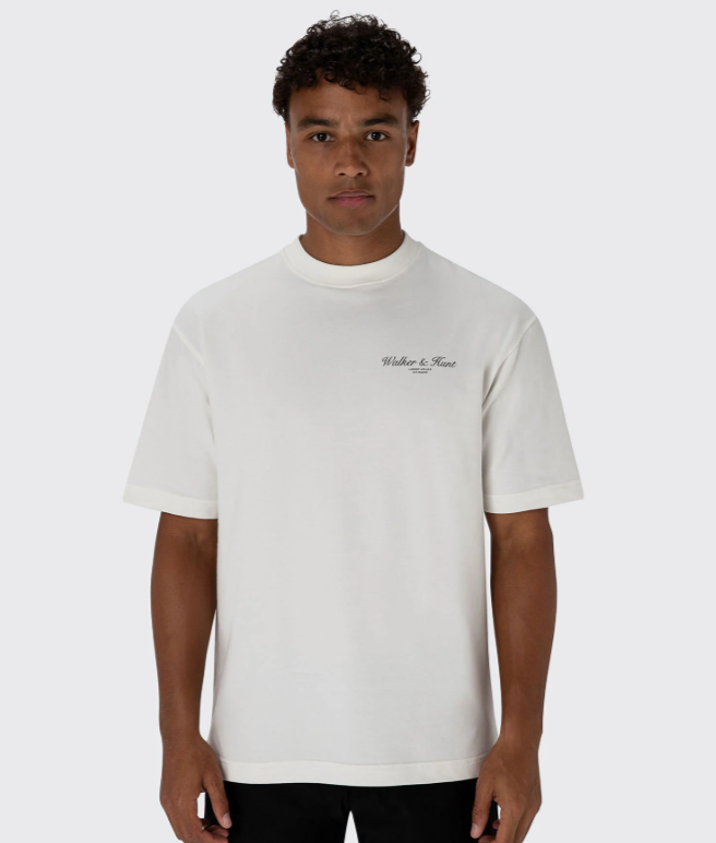 Walker &amp; Hunt – Relaxed Fit – Off White – Atelier T-Shirt