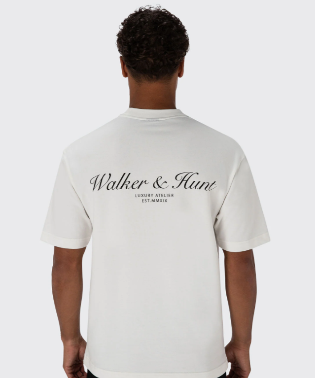 Walker &amp; Hunt – Relaxed Fit – Off White – Atelier T-Shirt
