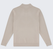 Walker & Hunt – Slim Fit – Oat – Knitted Quarter Zip