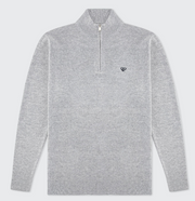 Walker & Hunt – Slim Fit – Grey – Knitted Quarter Zip