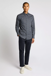 Remus Uomo – Regular Fit – Navy Small Print Cotton Shirt