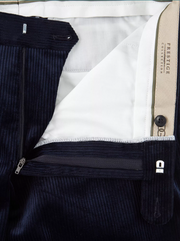 Prestige – Navy – San Remo Classic Fit Cord Stripe Casual Trousers
