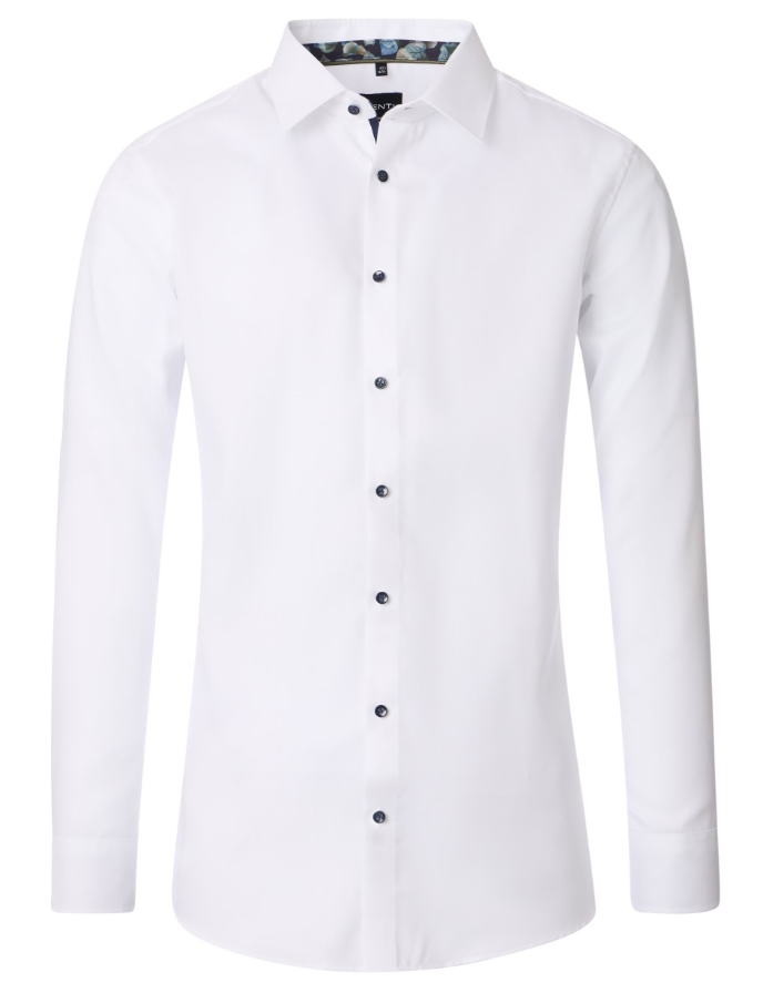 Venti – Modern Fit – Plain Structured Cotton Shirt