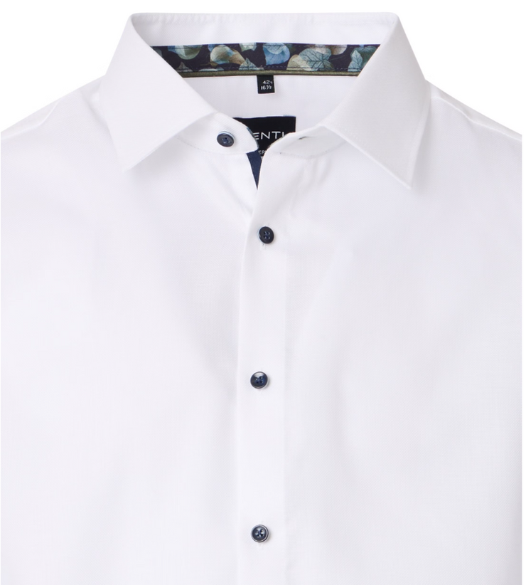 Venti – Modern Fit – Plain Structured Cotton Shirt