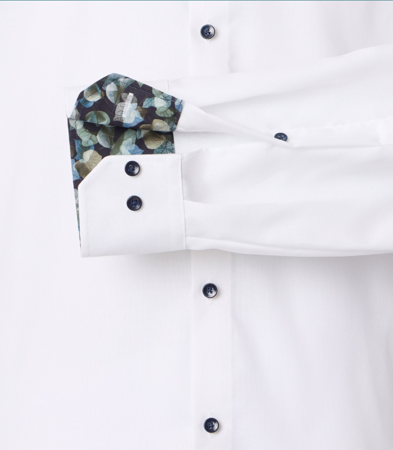Venti – Modern Fit – Plain Structured Cotton Shirt